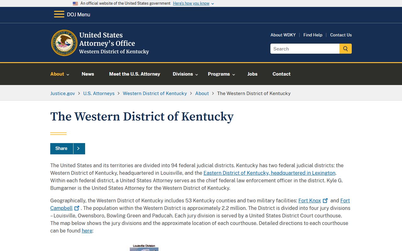 Monroe County arrest records and court charges Western District divisions