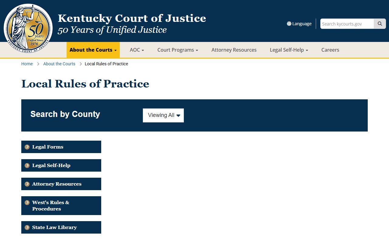 Monroe County court dockets Kentucky rules of practice resources