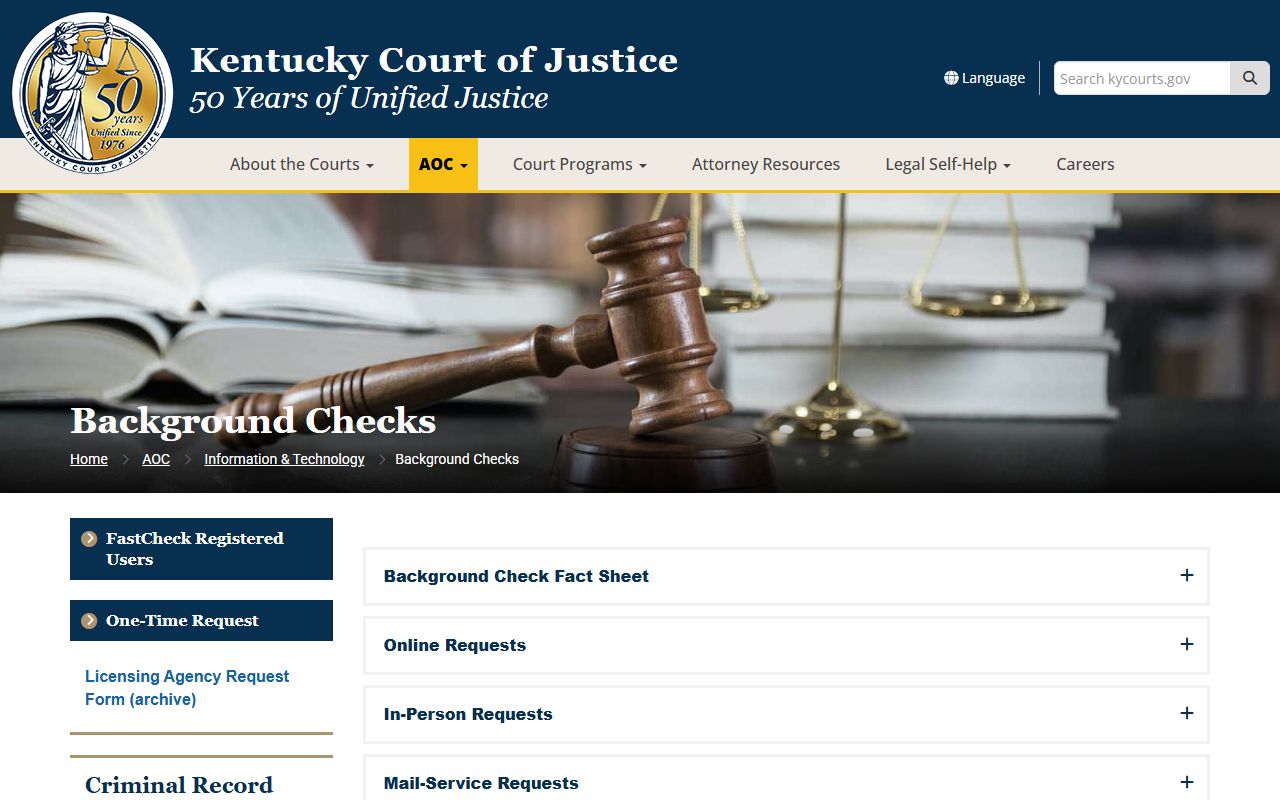 Monroe County criminal court records AOC background checks