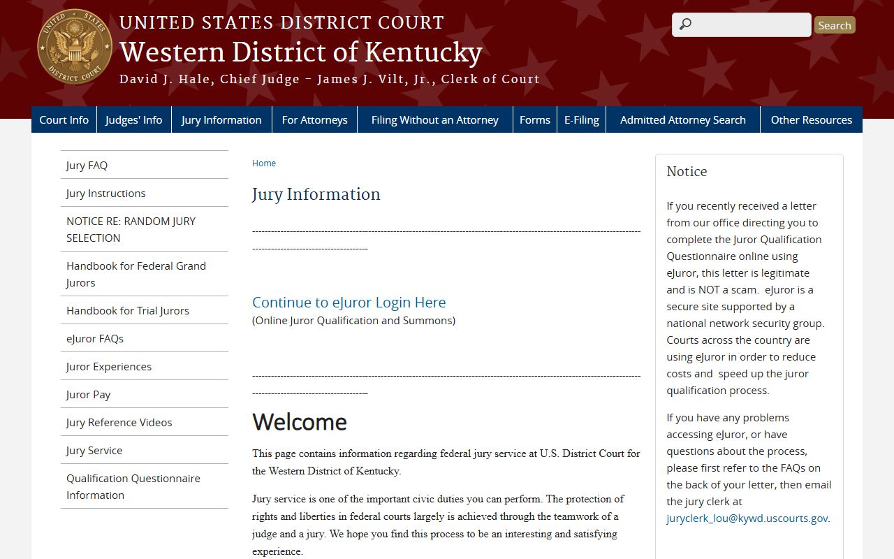 Monroe County inmate records Western District jury information for federal routing